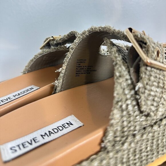 STEVE MADDEN Karrigan Womens Platform Sandals in Olive Size US 7.5 - Picture 9 of 10